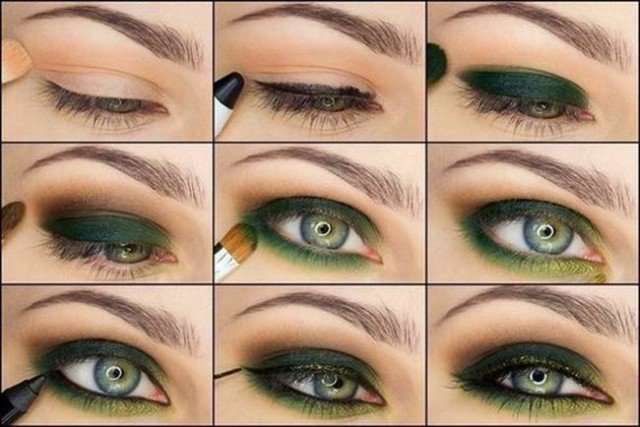 весенний макияж для зеленых глаз